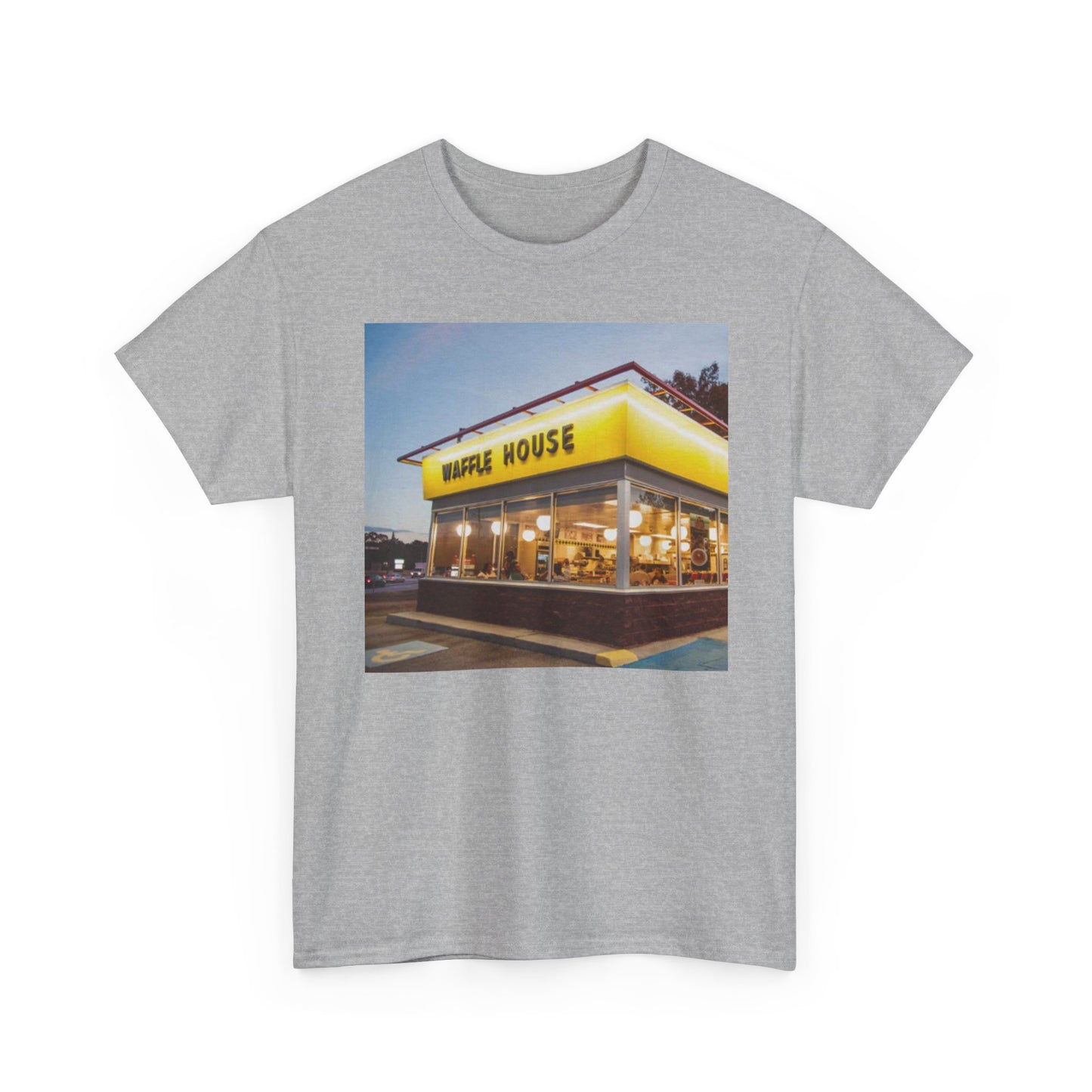 Waffle House Graphic T Shirt Funny Vintage Unisex Heavy Cotton Tee
