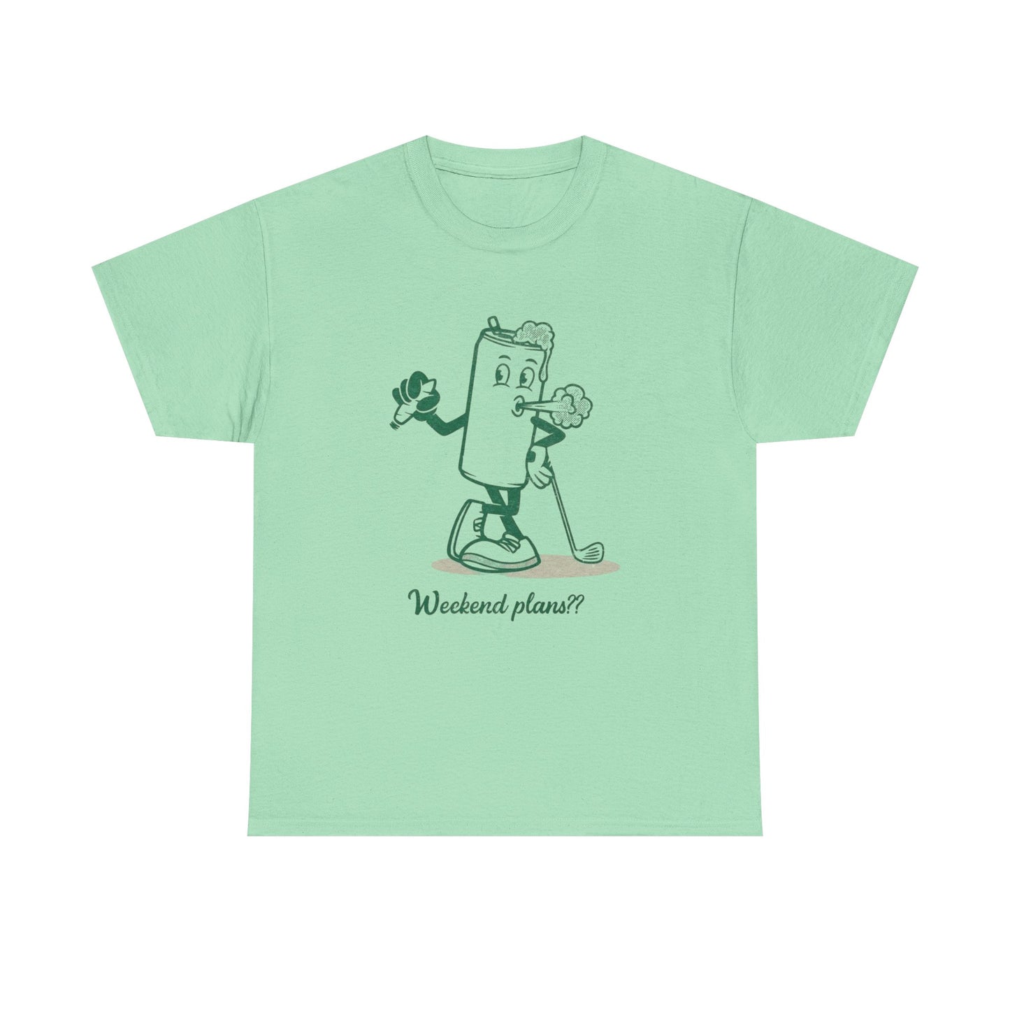 Weekend Plans Beers Weed And Golf Graphic T Shirt NEW Adult Unisex Heavy Cotton