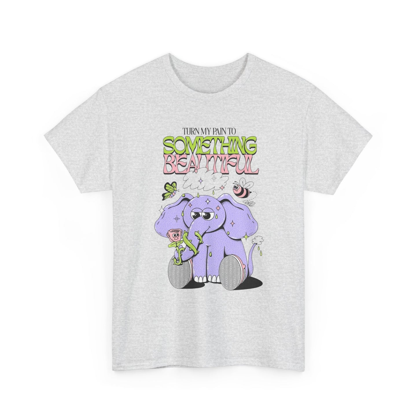 Turn Pain Into Something Beautiful Graphic T Shirt Unisex Heavy Cotton Tee