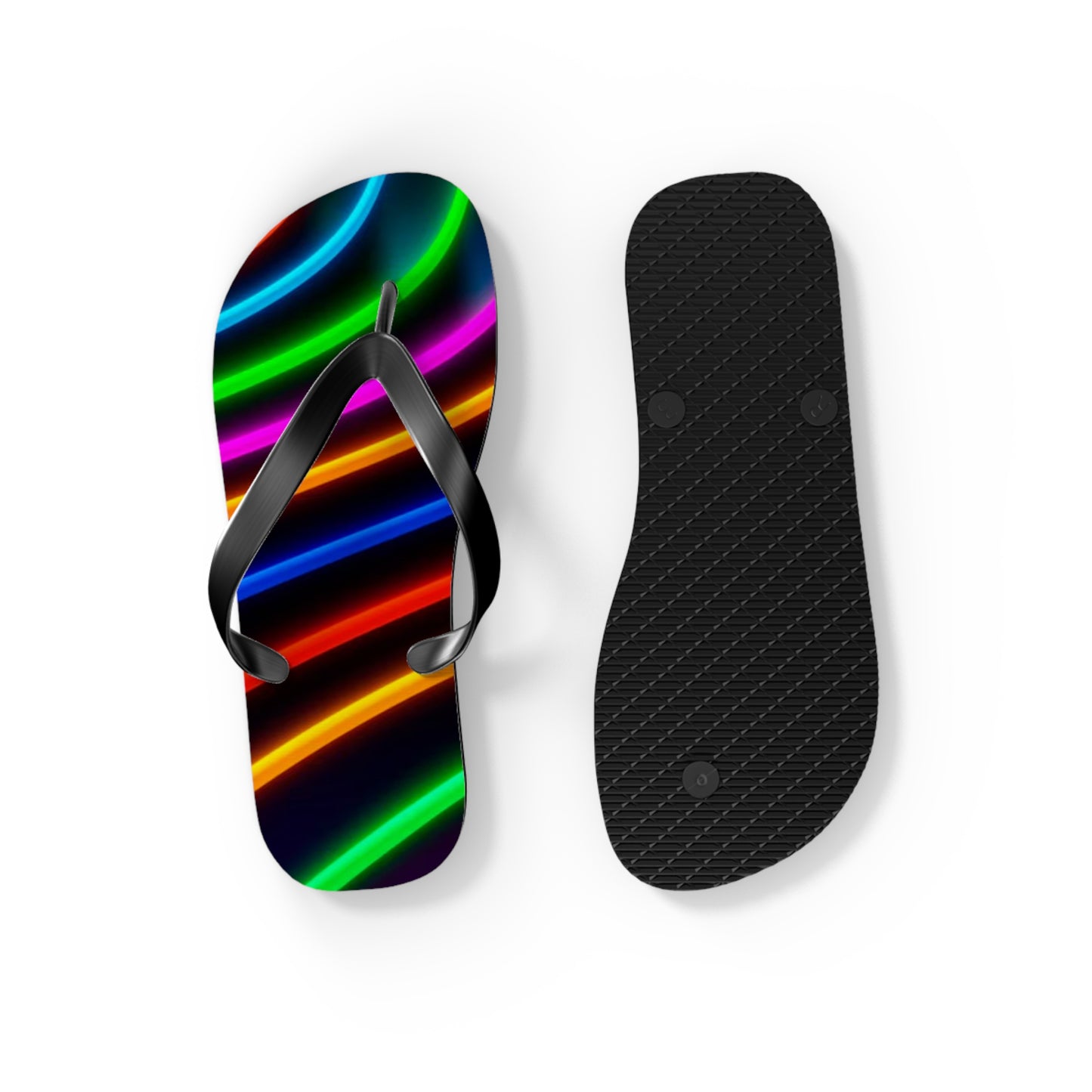 Neon Lights Flip Flops, Sandals Slides, Summer Footwear, Brand New