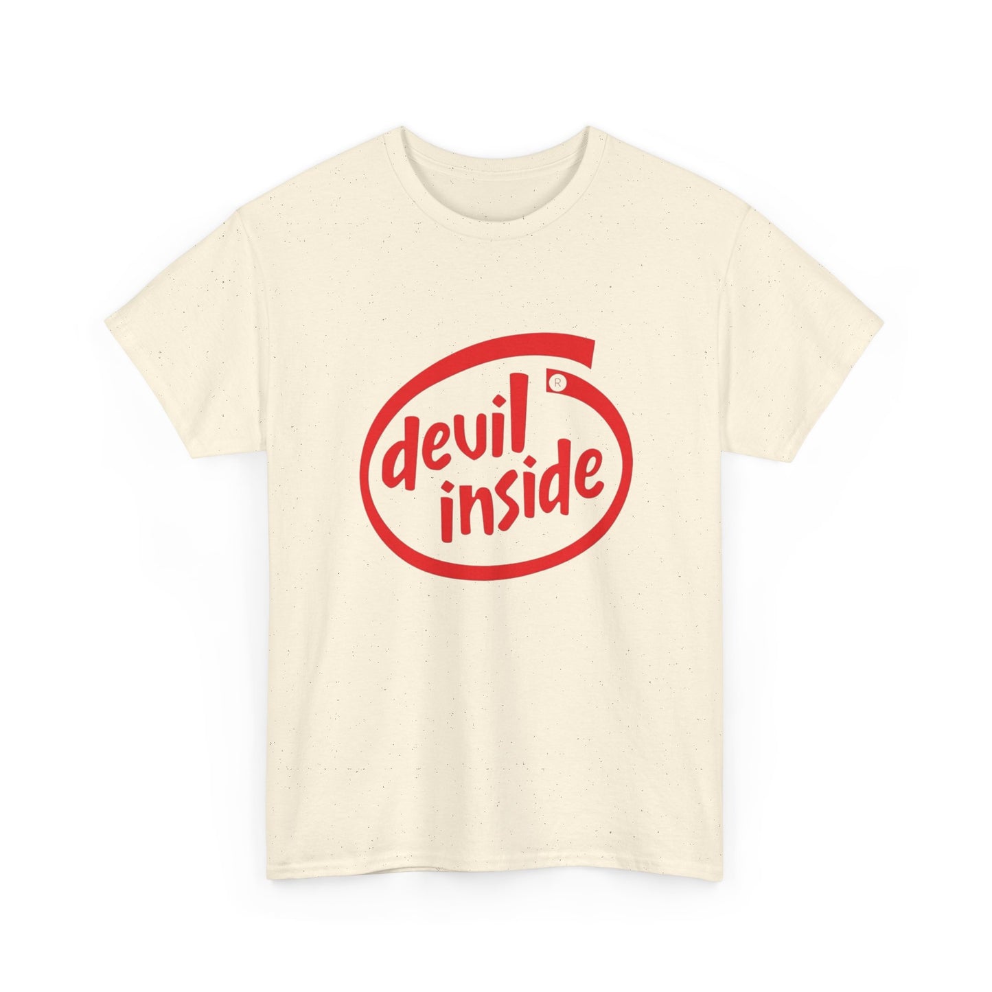 Devil Inside Funny Intel T Shirt Graphic Unisex Heavy Cotton Tee NEW GIFT