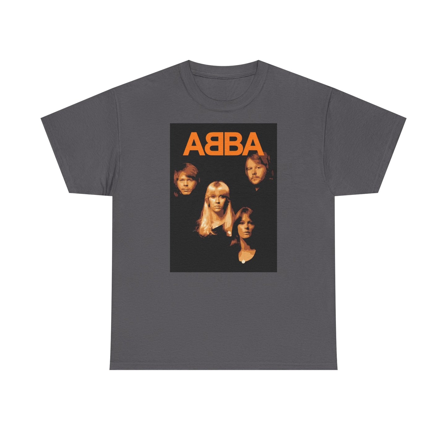 Abba T-shirt vintage retro neon lights classic music Unisex Heavy Cotton Tee