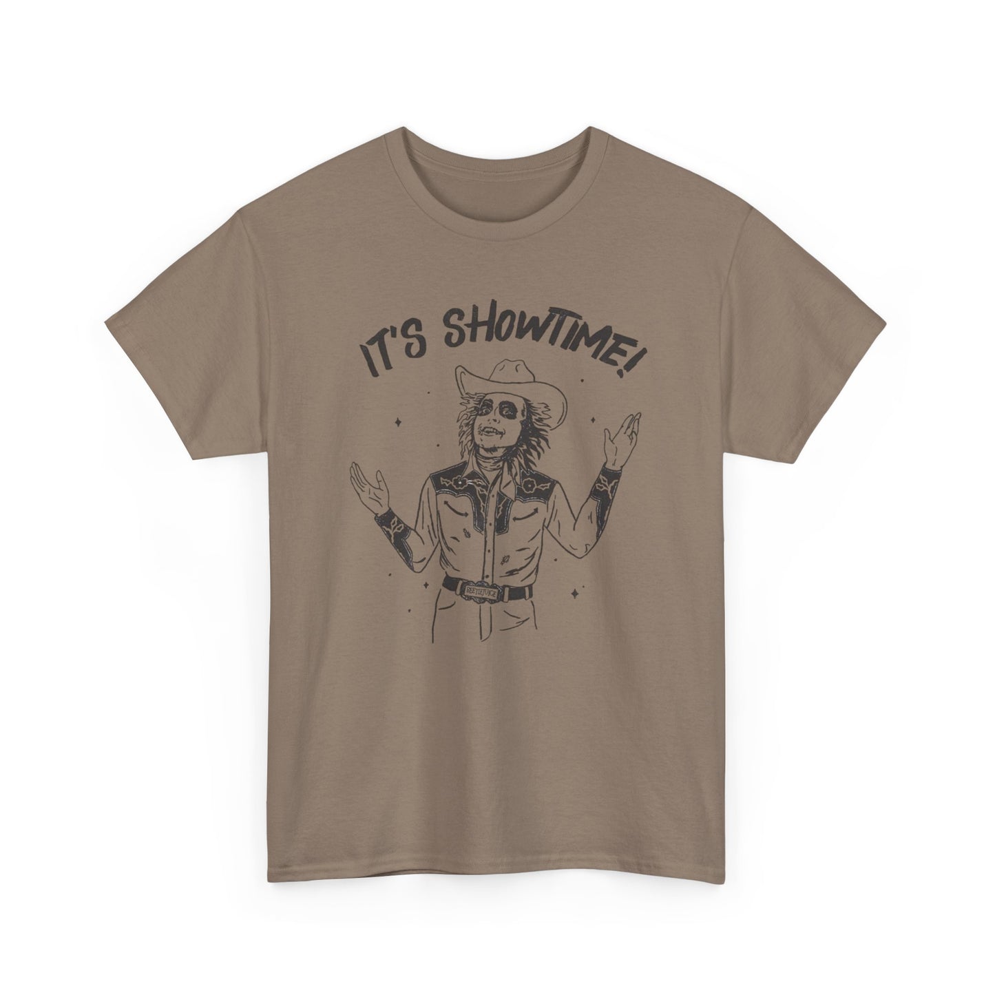 Beetlejuice It's Showtime Graphic T Shirt S-5XL NEW Unisex Heavy Cotton Tee