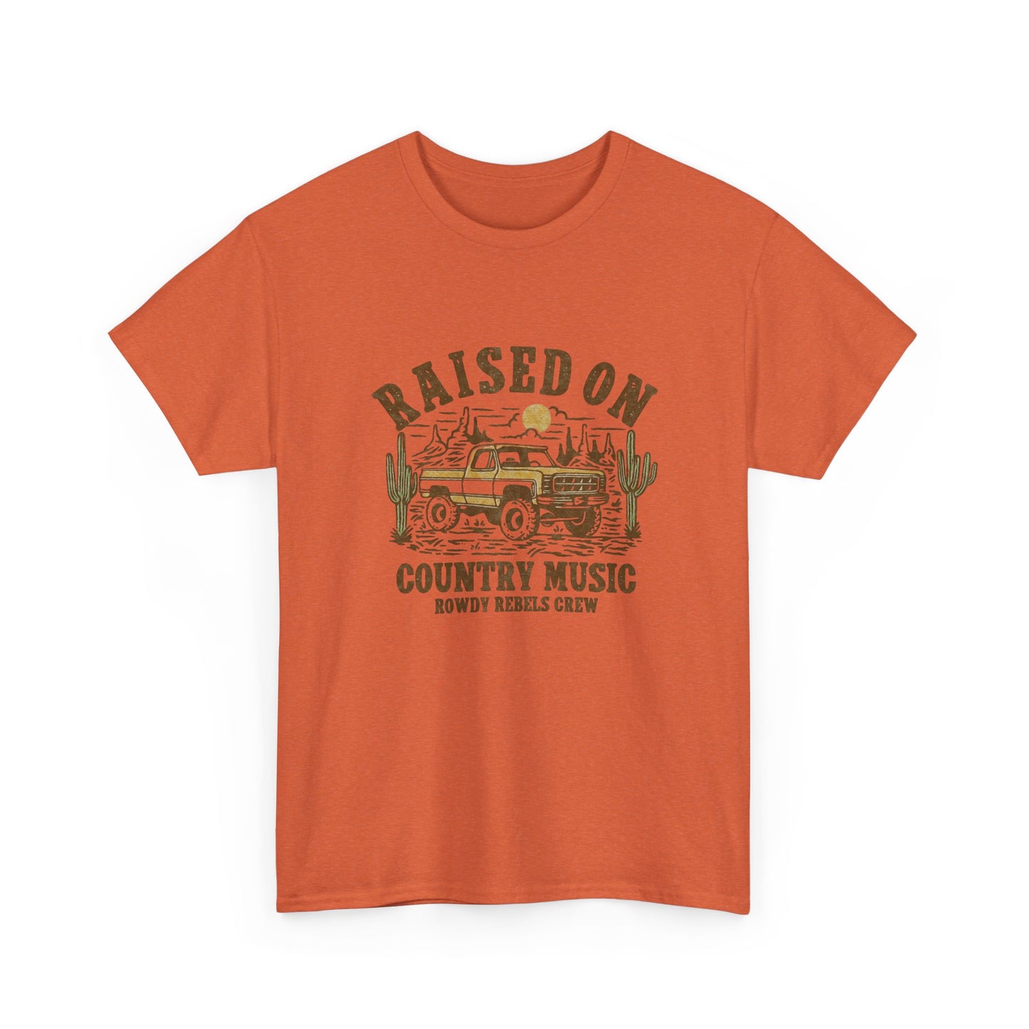 Square body Raised On Country Graphic T Shirt Unisex Heavy Cotton Tee