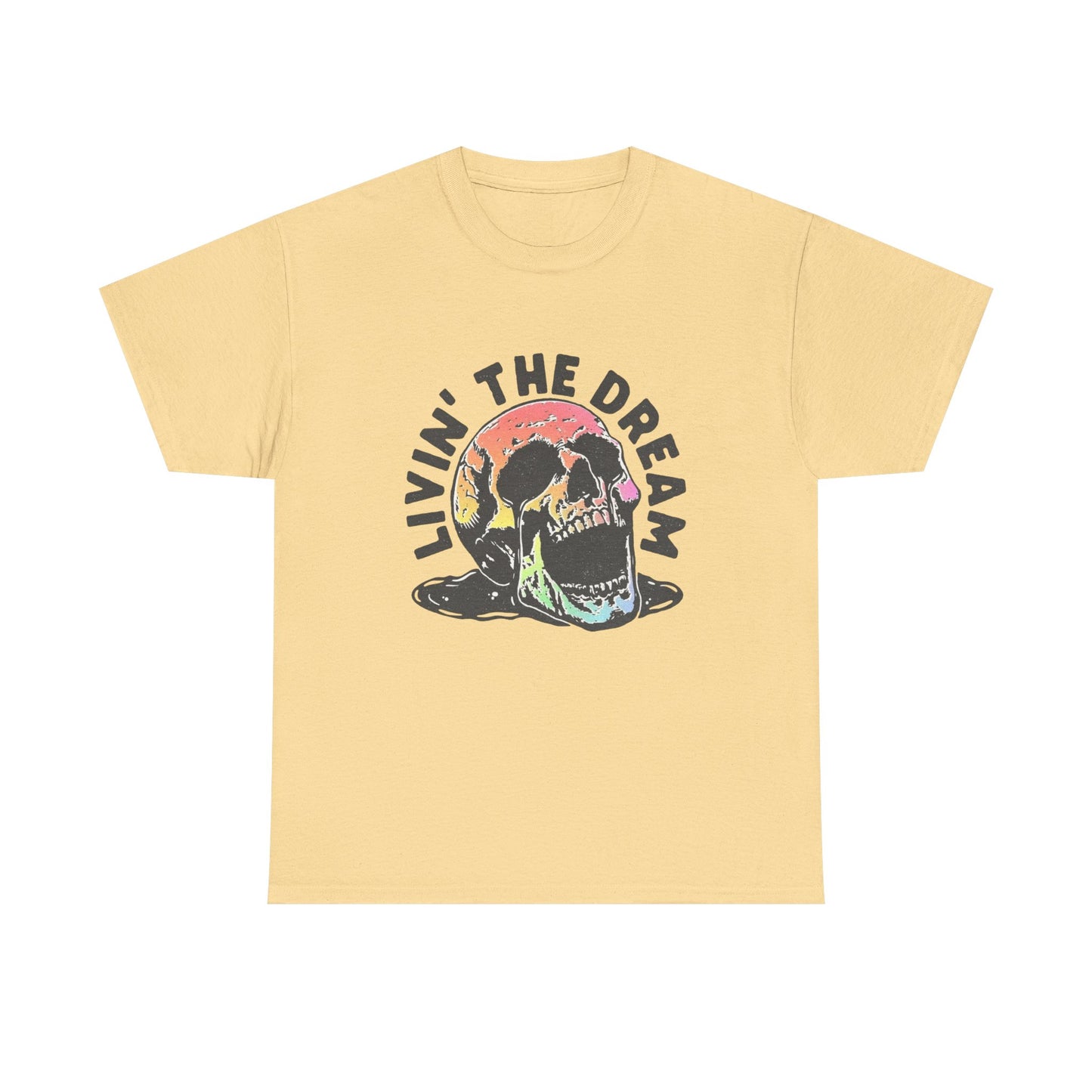 Living The Dream Graphic T Shirt ADULT NEW Heavy Cotton Tee