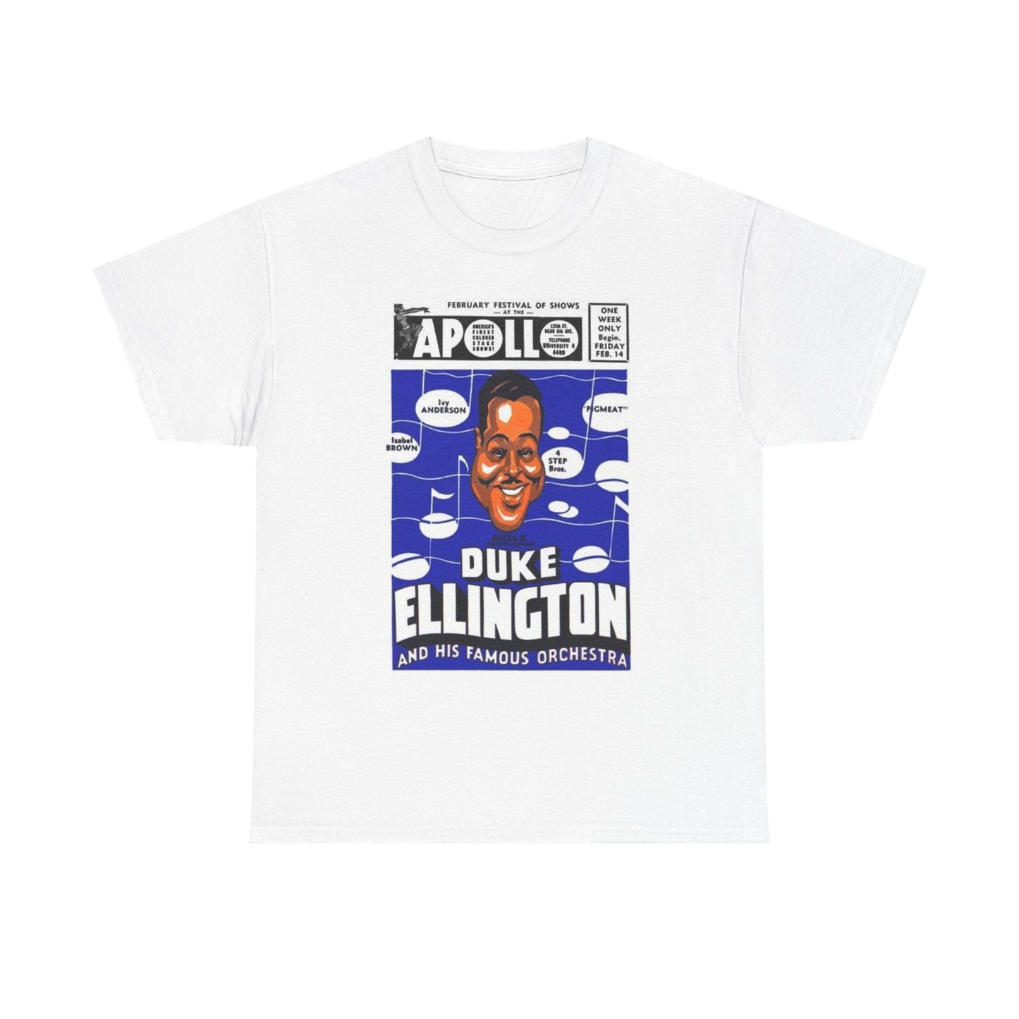 Duke Ellington Graphic T Shirt Vintage Poster Unisex Heavy Cotton Tee