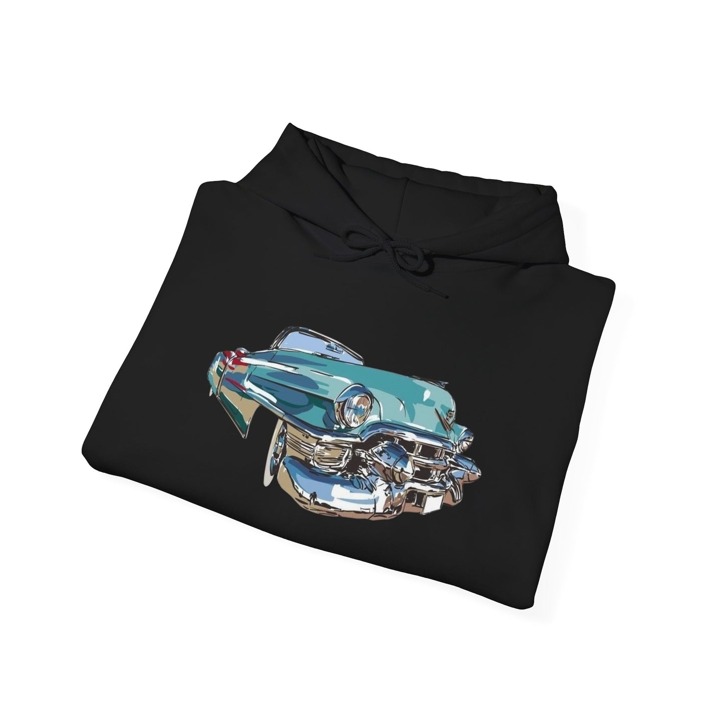 Vintage Cadillac 50's Retro Graphic Hoodie NEW Unisex Heavy Hooded Sweatshirt