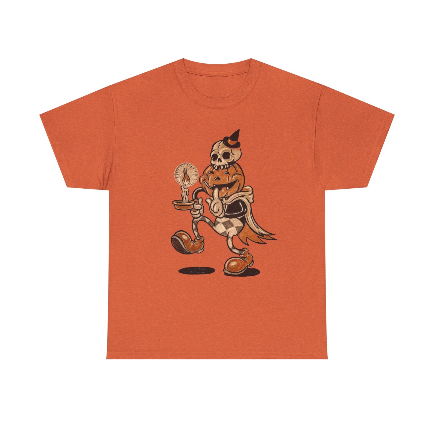 Pumpkin Head Halloween Graphic T Shirt Unisex Heavy Cotton Tee