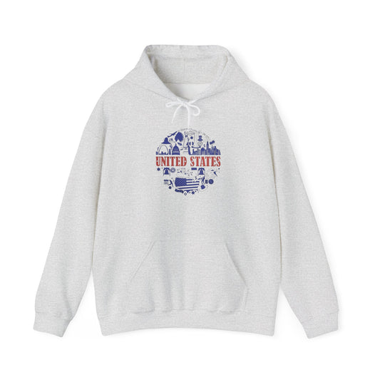 United States Graphic Hoodie Unisex Heavy Blend™ Hooded Sweatshirt