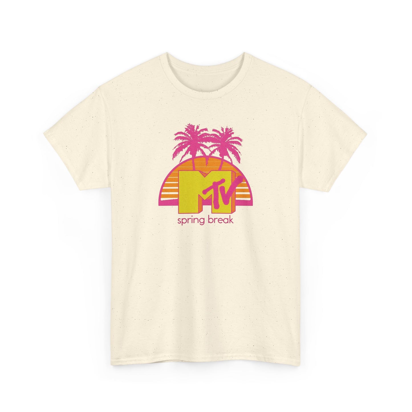 MTV Spring Break Vintage Tropical Graphic T-Shirt Unisex Heavy Cotton Tee