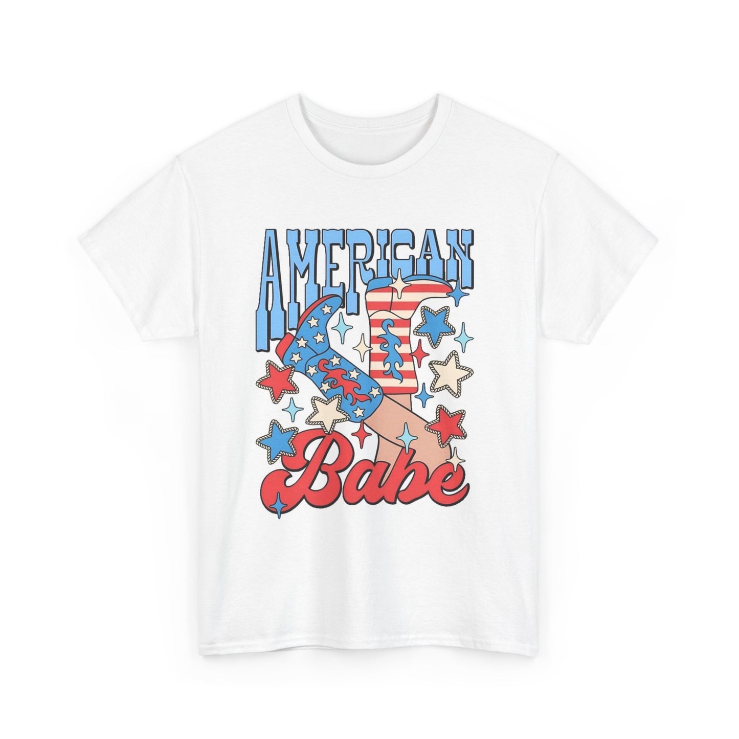 American Babe Graphic T Shirt USA Men's Heavy Cotton Tee