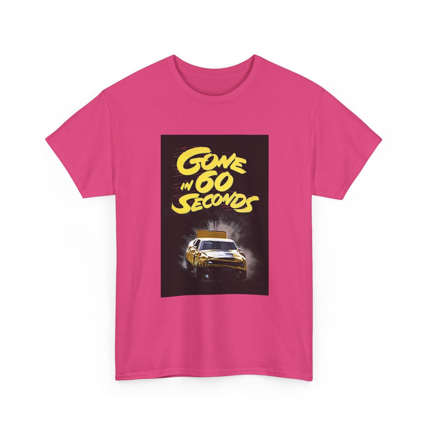 Gone in 60 Seconds Tshirt Vintage Ford Mustang Retro Poster Unisex Heavy Cotton