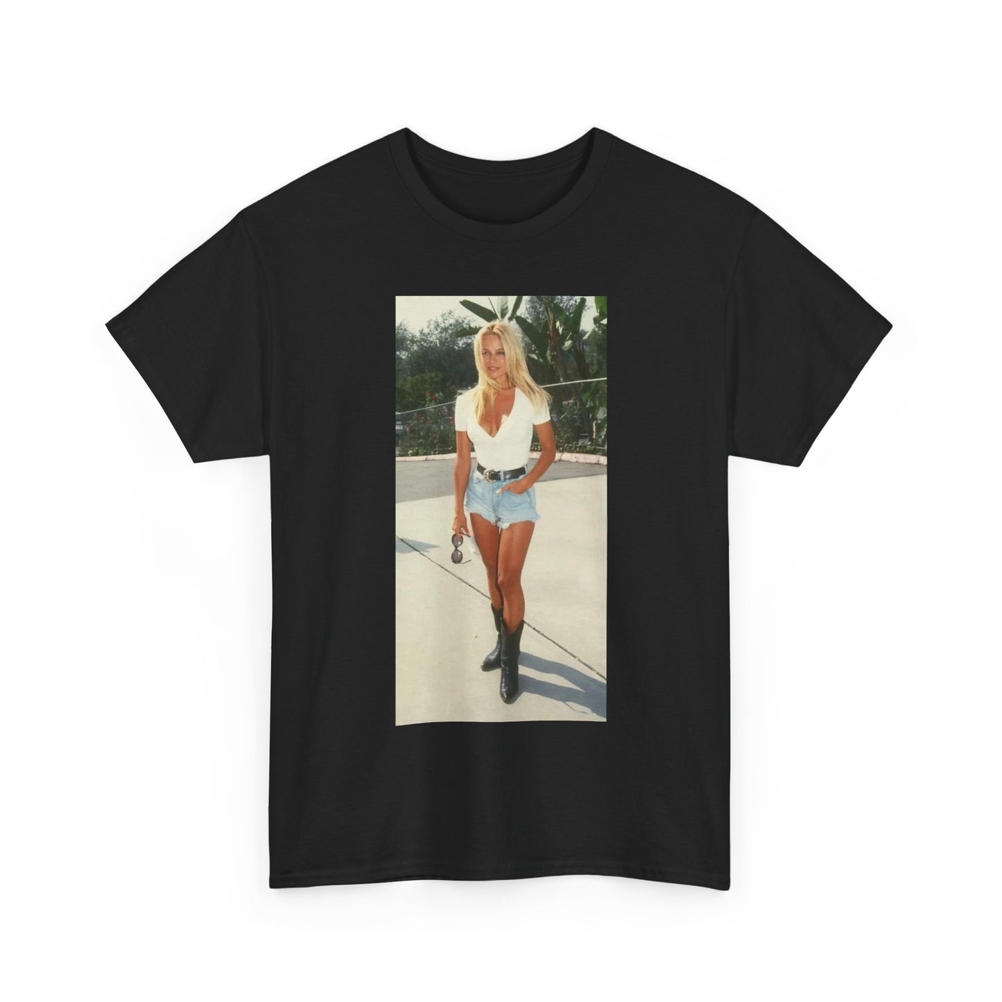 Pam Anderson playboy baywatch boots vintage blonde Heavy Cotton Tee