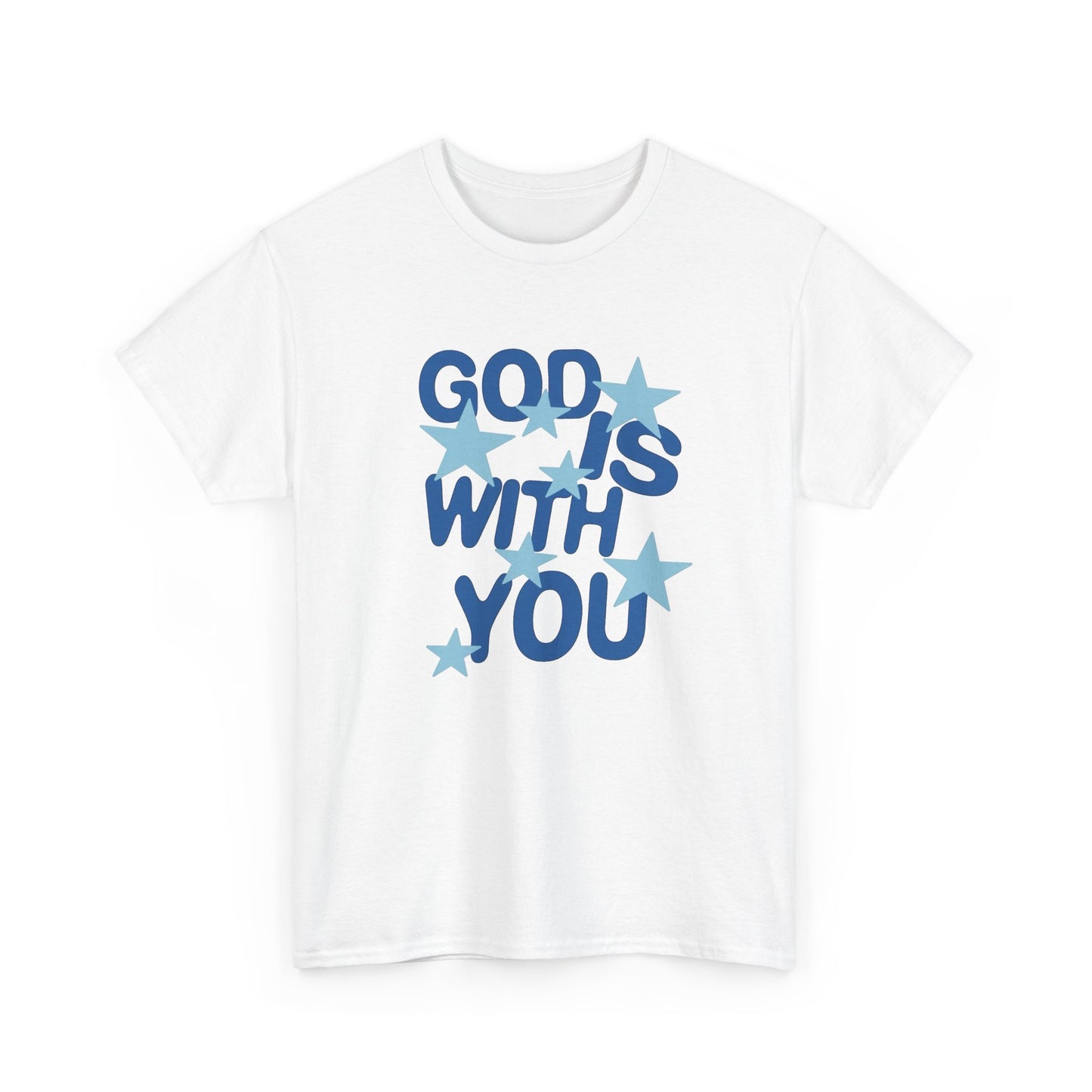 God Is With You Graphic T Shirt NEW Vintage Unisex Heavy Cotton Tee