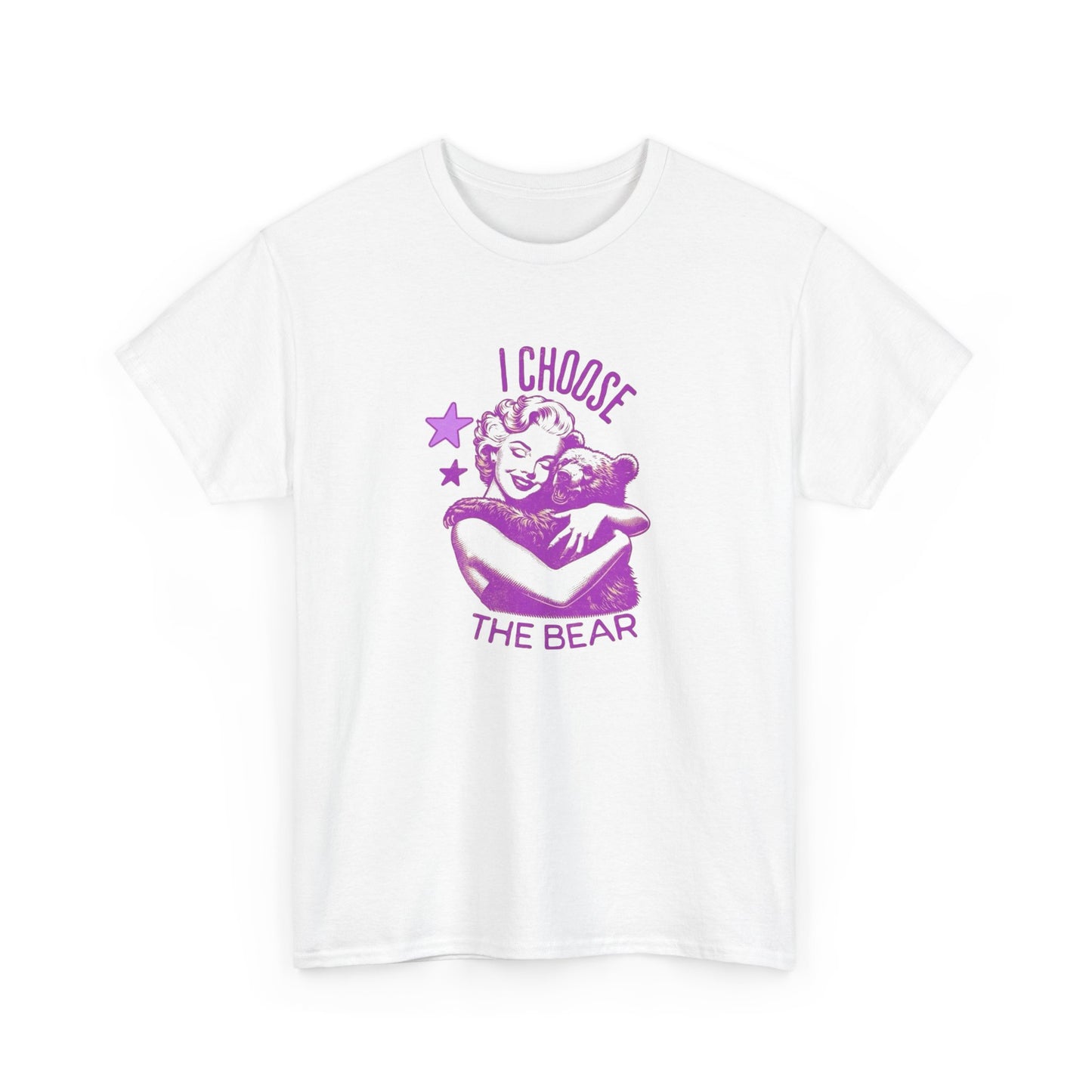 I Choose The Bear Graphic T Shirt NEW ADULT Heavy Cotton Tee