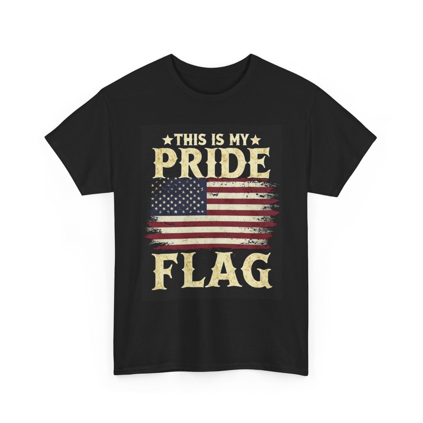 This Is My Pride Flag Graphic T Shirt American Flag Unisex Heavy Cotton Tee