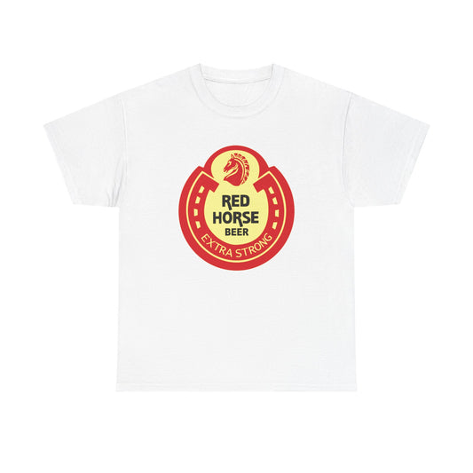 Red Horse Beer Graphic T Shirt Vintage Logo Unisex Heavy Cotton Tee