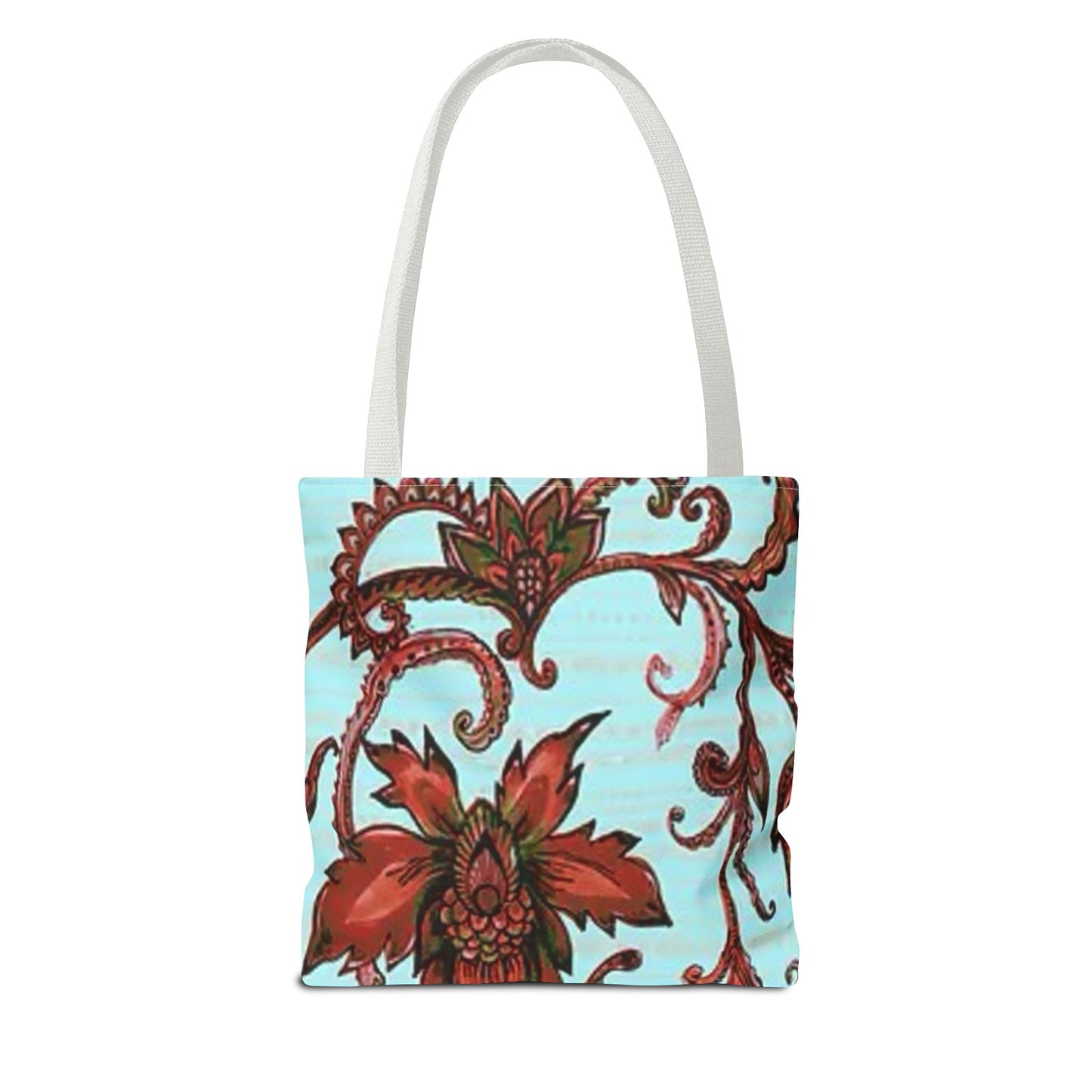 Flowers Turquoise Multi Color BRAND NEW MODERN Tote Bag (AOP)