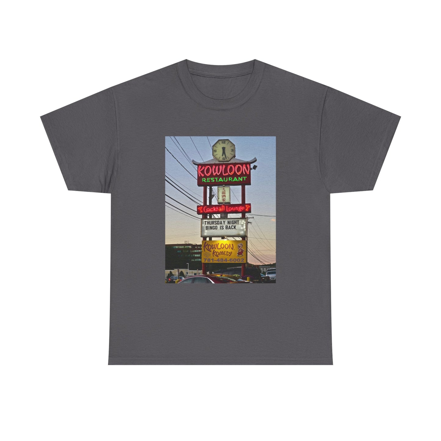 Kowloon Boston Chinese Food Restaurant Shirt Vintage Saugus Unisex Heavy Cotton