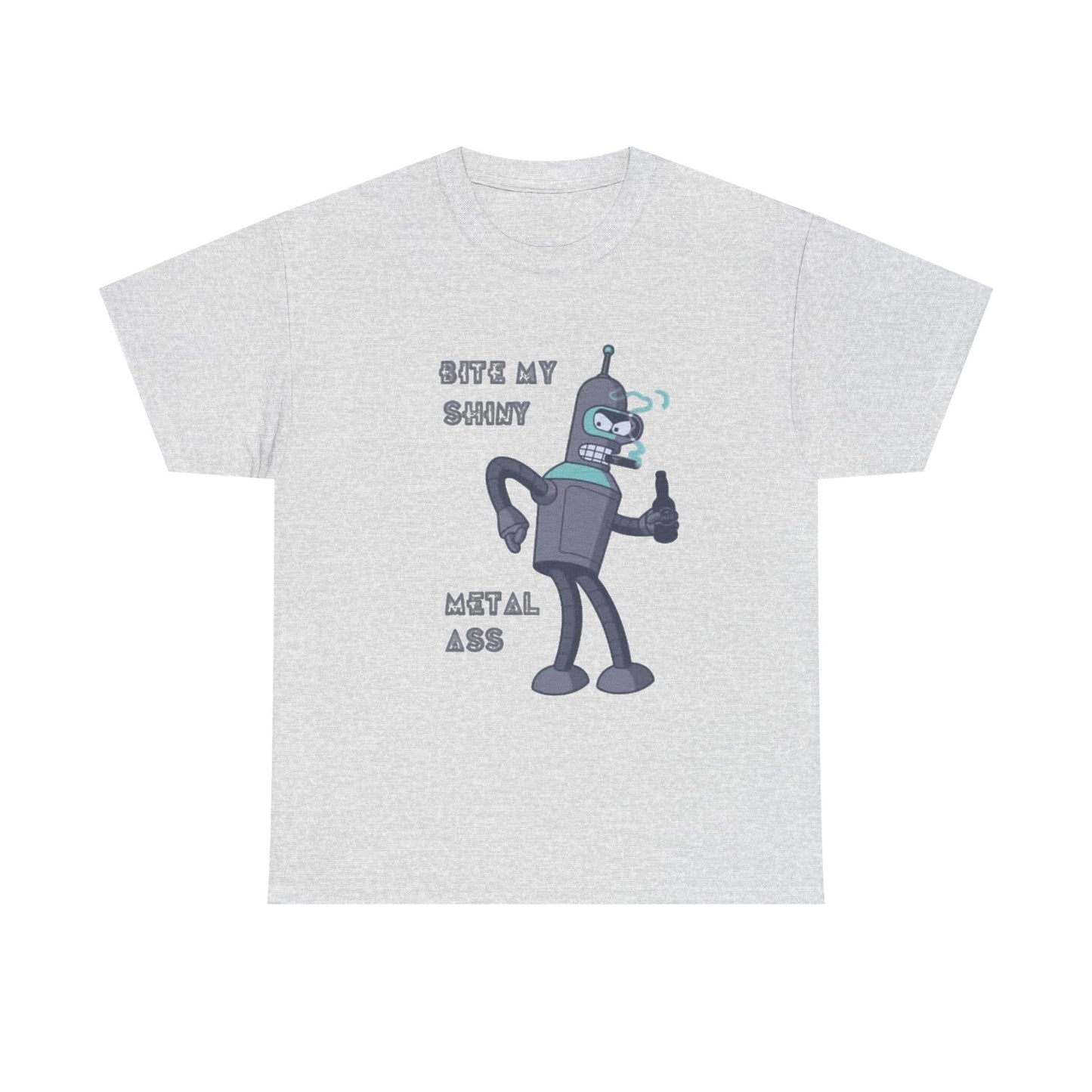Bender Bite My Shiny Metal Ass Funny Graphic T Shirt NEW Unisex Heavy Cotton Tee