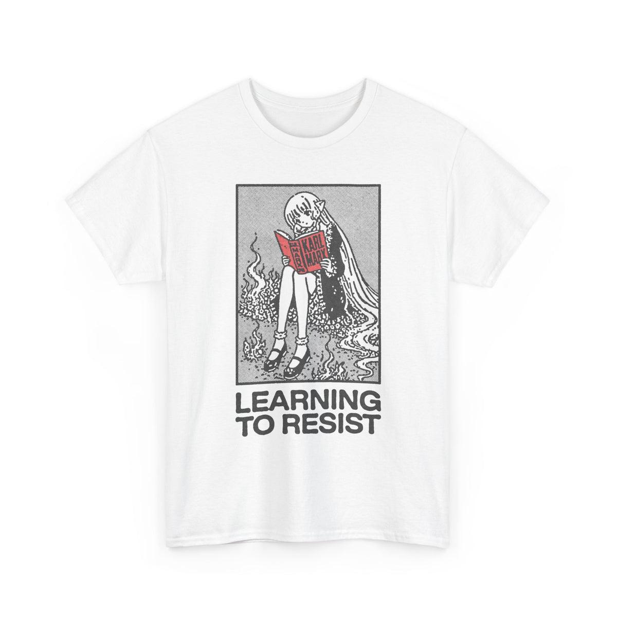 Learning to Resist Book Reader T-Shirt Men's Graphic Tee