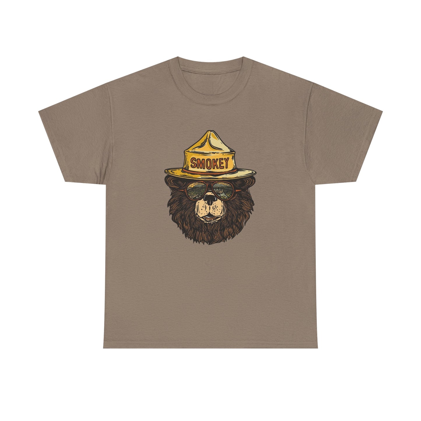 Smokey The Bear Outdoors Retro Graphic T Shirt Unisex Heavy Cotton Tee