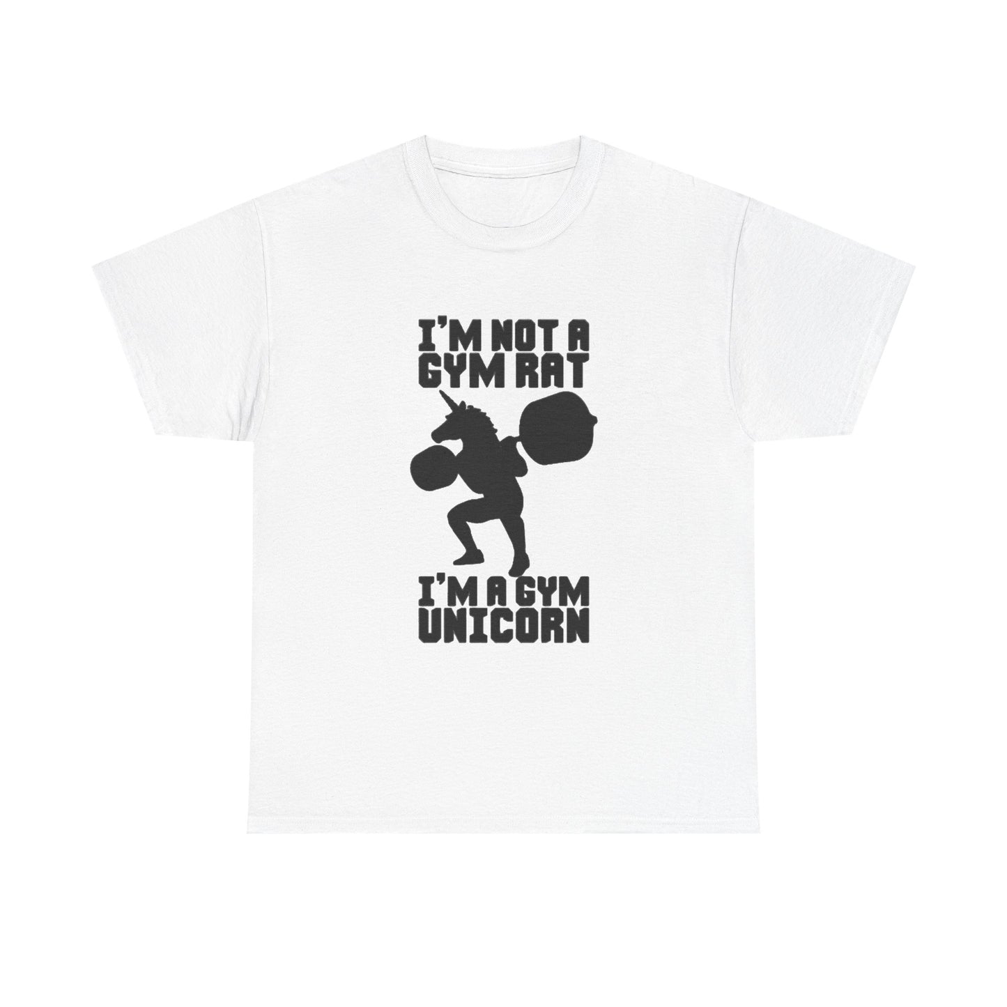 Gym Rat Shirt Funny Lifting Gear Workout Training Comedy Unisex Heavy Cotton Tee