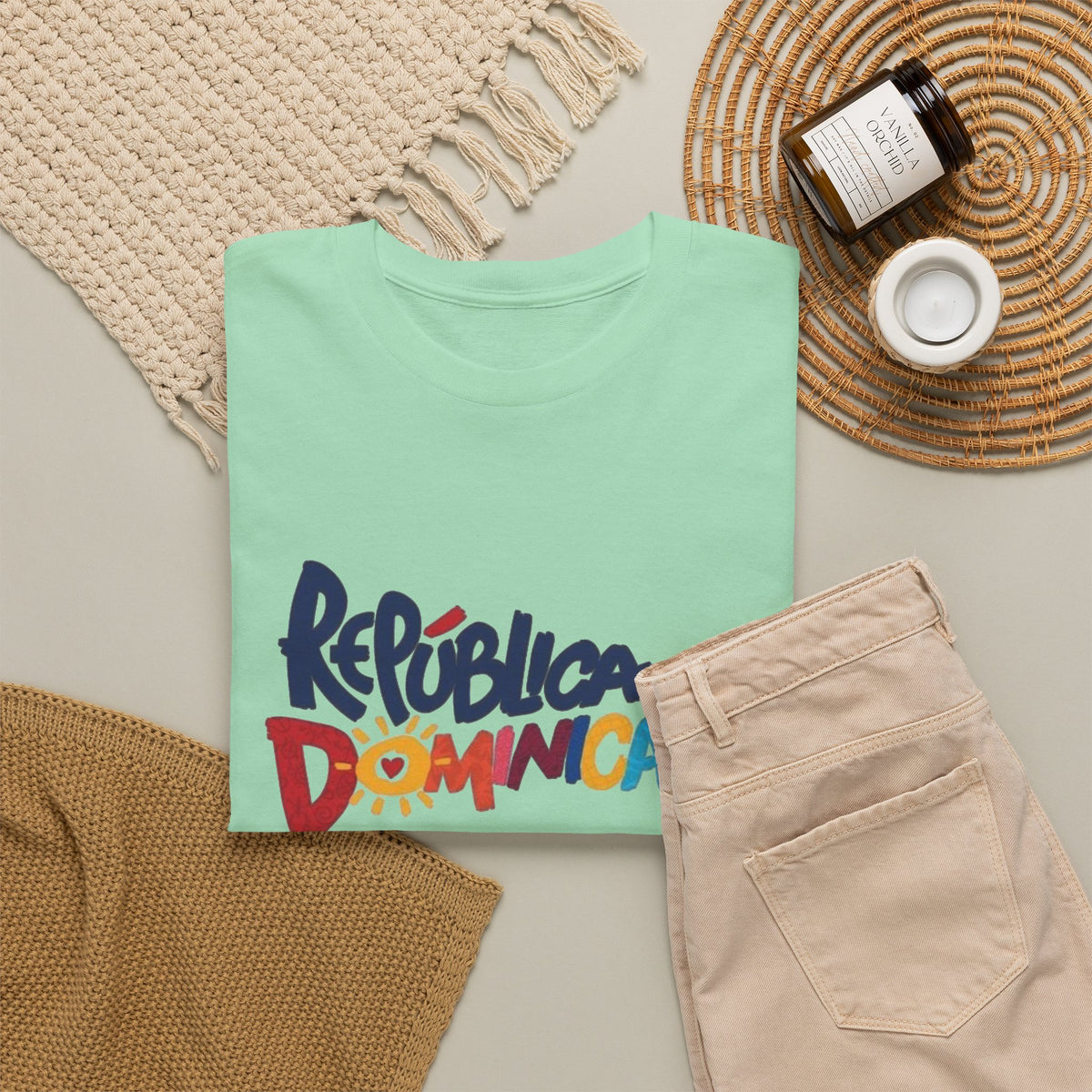 Dominican Republic Graphic T Shirt Men's Retro Heavy Cotton Tee