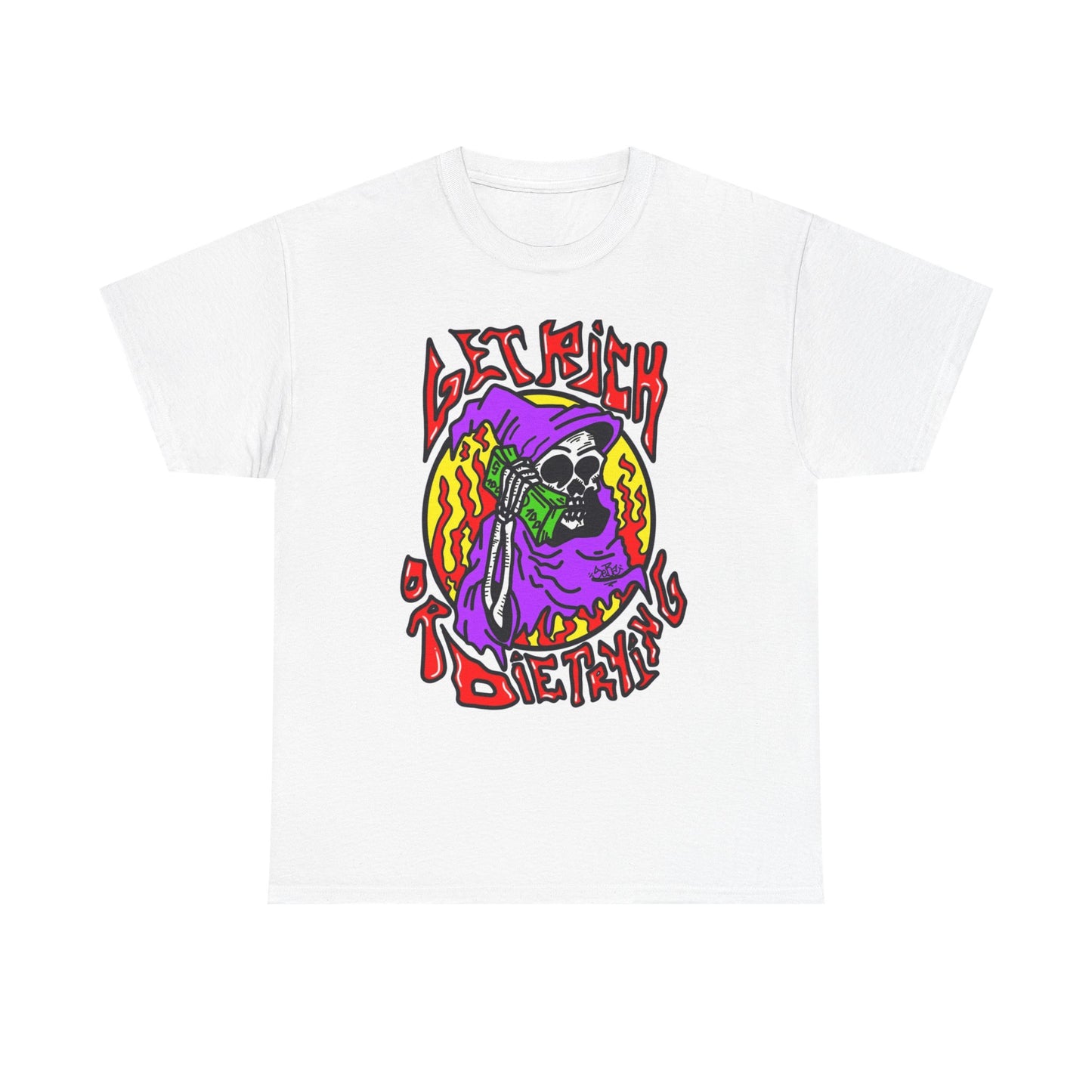 Get Rich Or Die Trying Graphic T Shirt NEW Cotton Tee Gift