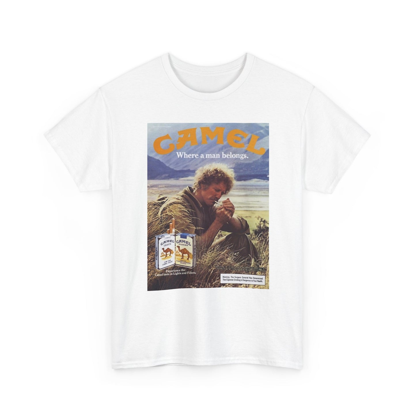 Joe Camel Cigarettes T-shirt Vintage Poster Retro Unisex Heavy Cotton Tee 1