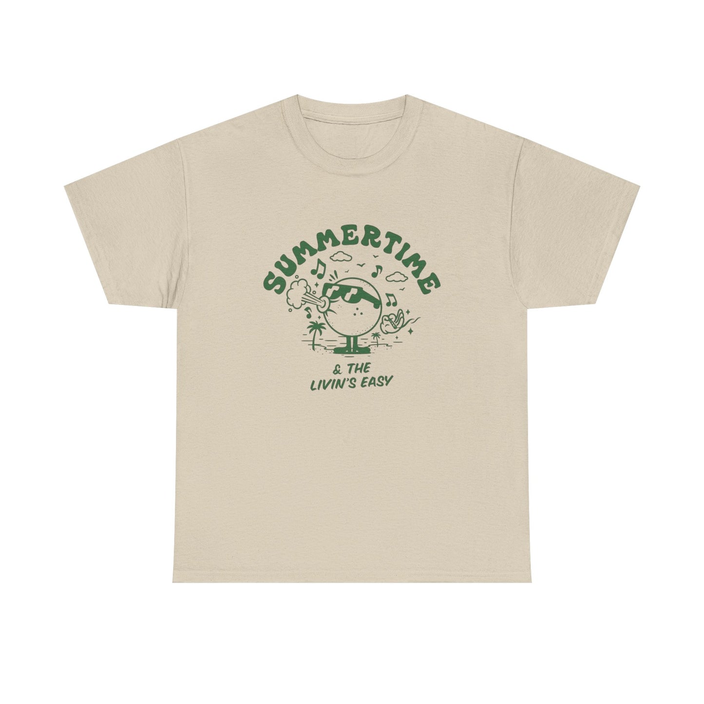 Summertime Livin Easy Graphic T Shirt Unisex Heavy Cotton Tee Gift