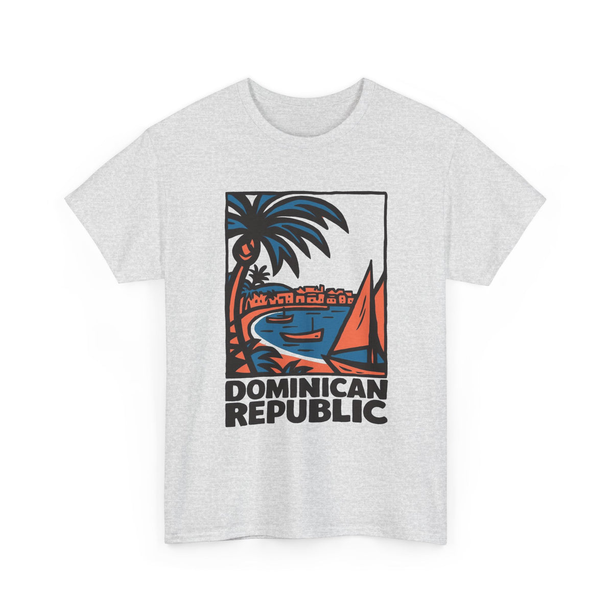 Dominican Republic Beach Graphic T Shirt Men's Heavy Cotton Tee