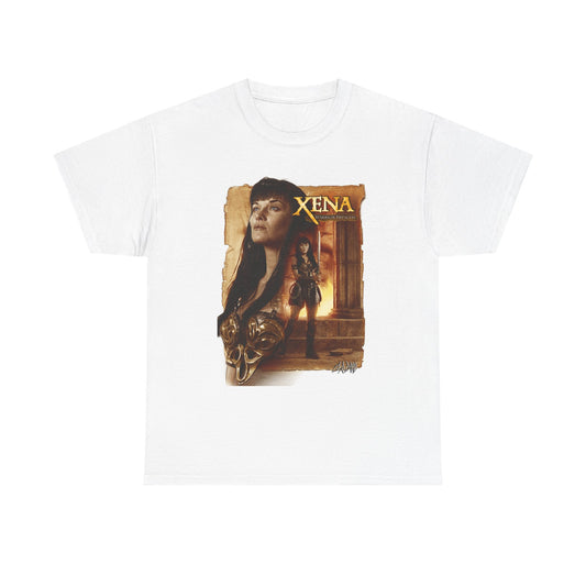 Xena Warrior Princess T Shirt Vintage TV Poster Retro Unisex Heavy Cotton Tee