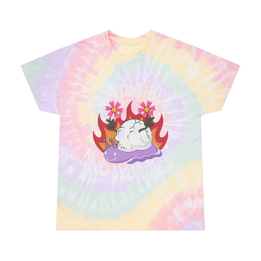 No Hurries No Worries Graphic T Shirt Vintage Tie-Dye Tee, Spiral