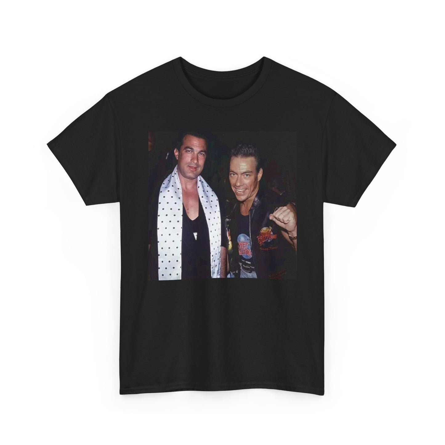 Steven Seagal And Jean Claude Graphic T Shirt NEW Cotton Tee Gift
