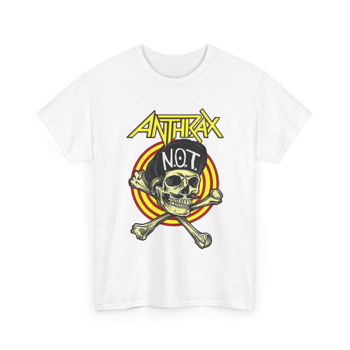 Anthrax Tshirt Band punk rock retro skater Vintage Unisex Heavy Cotton Tee 90s