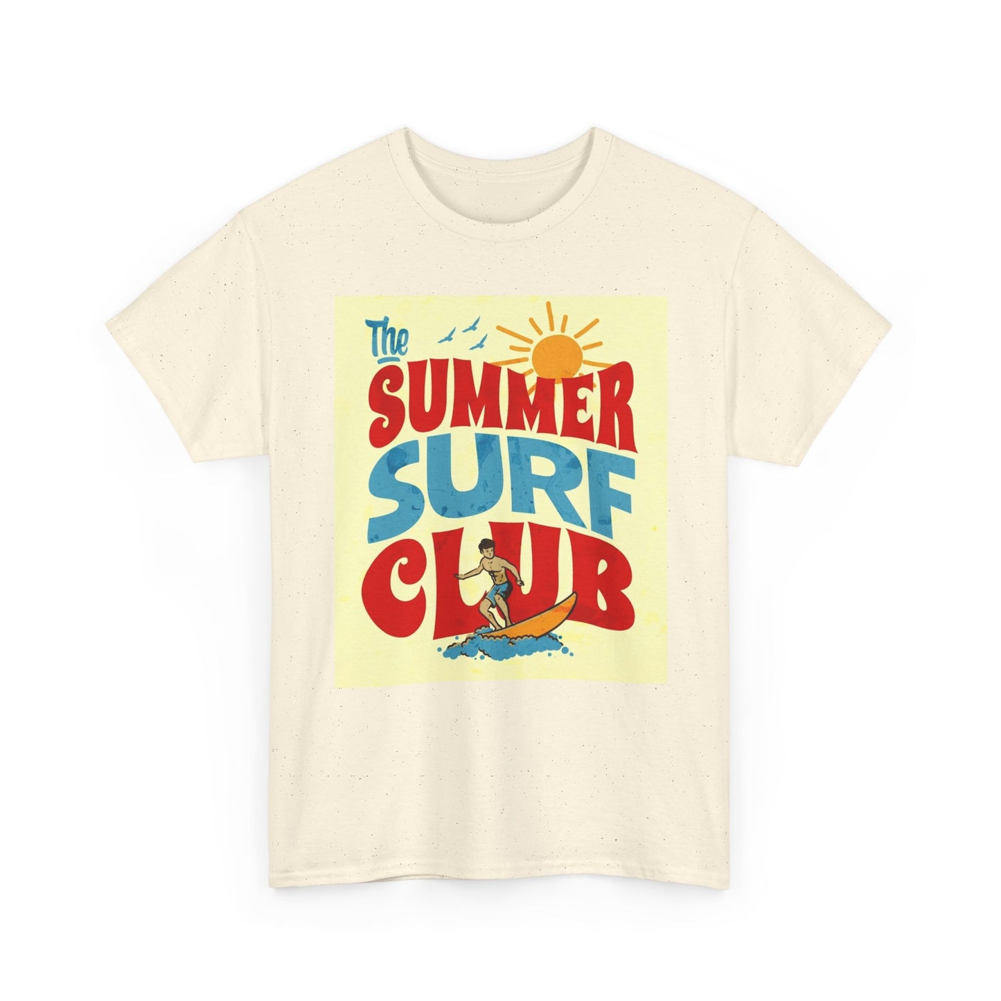 Summer Surf Club Graphic T Shirt Retro Unisex Heavy Cotton Tee
