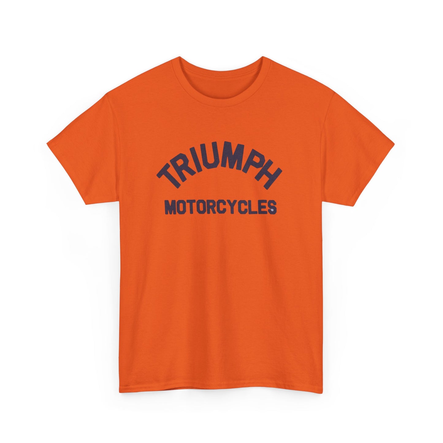 Triumph Motorcycles Tshirt Vintage Logo Classic Fit Unisex Heavy Cotton Tee
