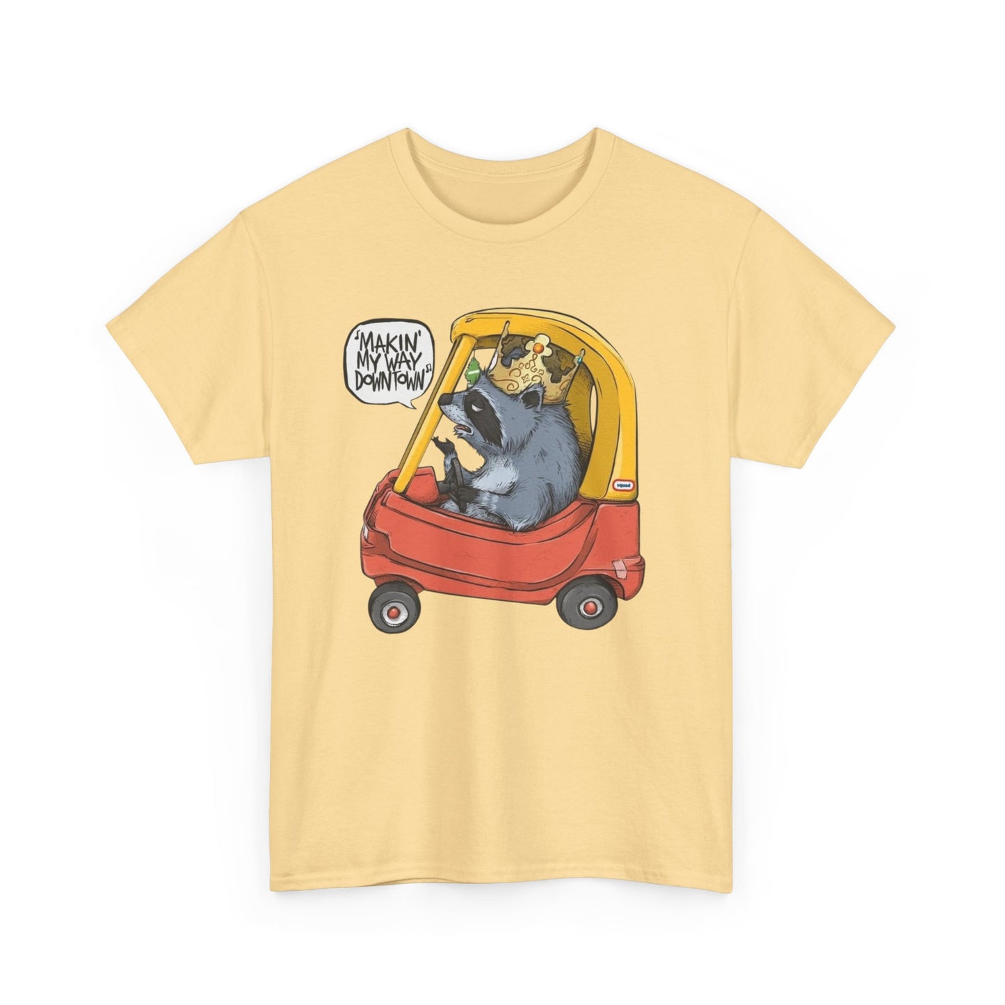Funny Raccoon King Graphic T Shirt Unisex Heavy Cotton Tee
