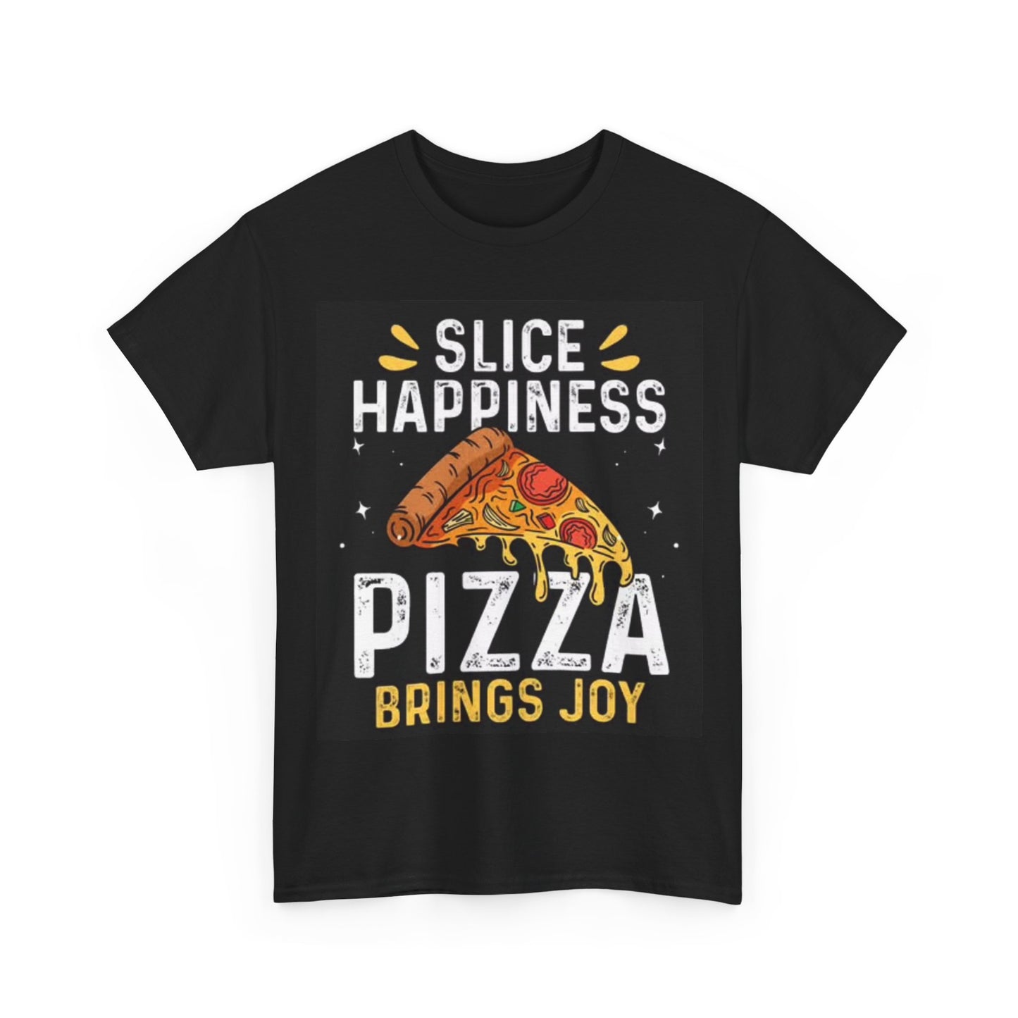 Pizza Brings Joy Shirt Funny Graphic Gift Unisex Heavy Cotton Tee