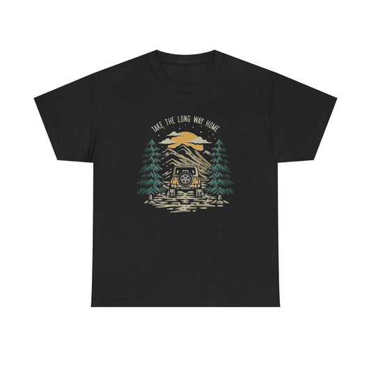 Take The Long Way Home Graphic T Shirt Unisex Heavy Cotton Tee
