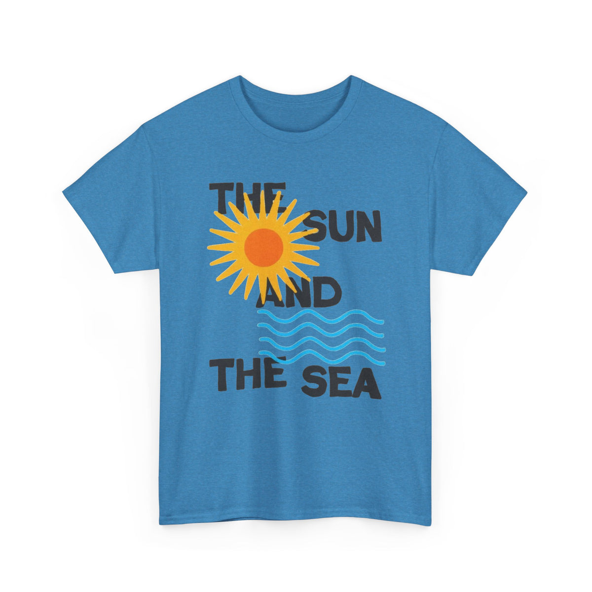 The Sun And The Sea Graphic T Shirt Retro Men's Heavy Cotton Tee