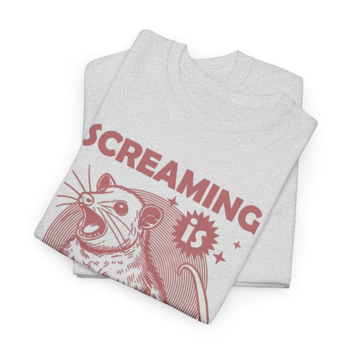 Screaming Self Care Rat T-Shirt Men's Graphic Tee