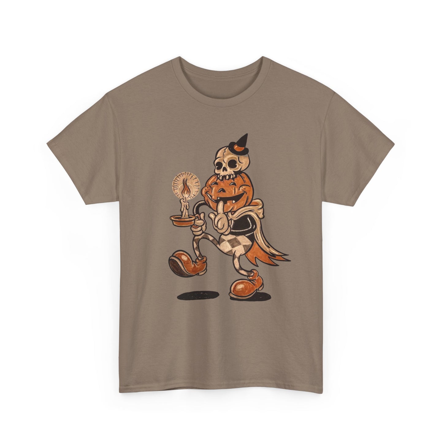 Pumpkin Head Halloween Graphic T Shirt Unisex Heavy Cotton Tee
