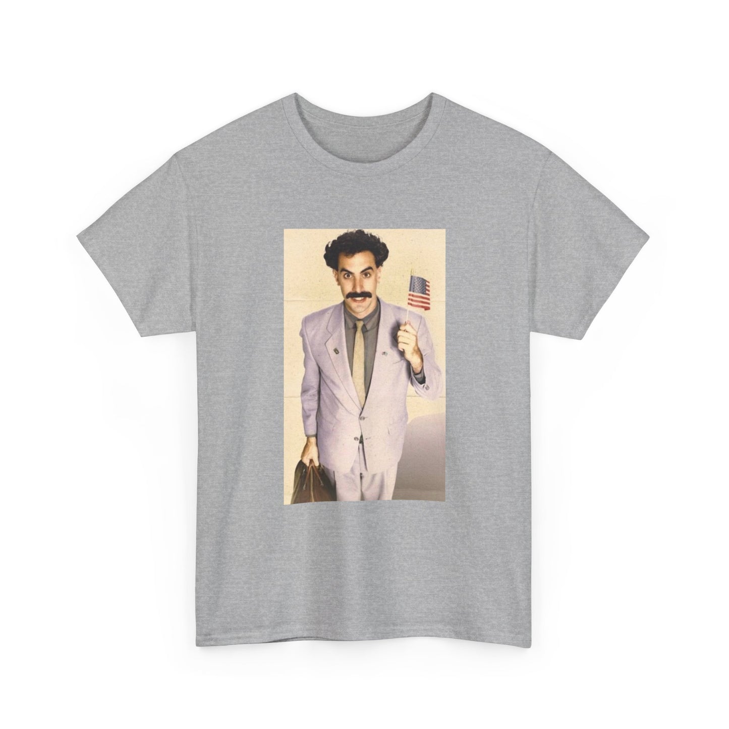 Borat Comes to America Tshirt Funny Comedy Movie Unisex Heavy Cotton Tee