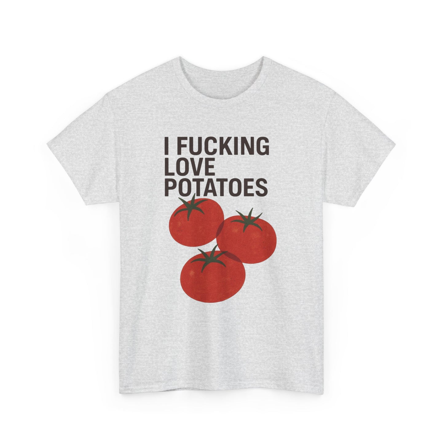 I Love Potatoes Funny Jokes Graphic T Shirt Unisex Heavy Cotton Tee Gift Vintage