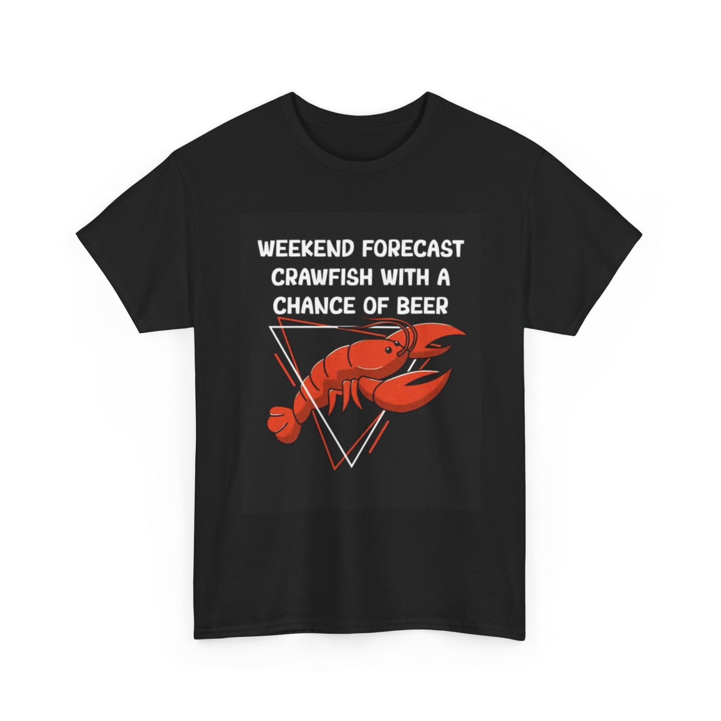 Weekend Forecast Beers And Crawfish Graphic T Shirt Funny Jokes Unisex