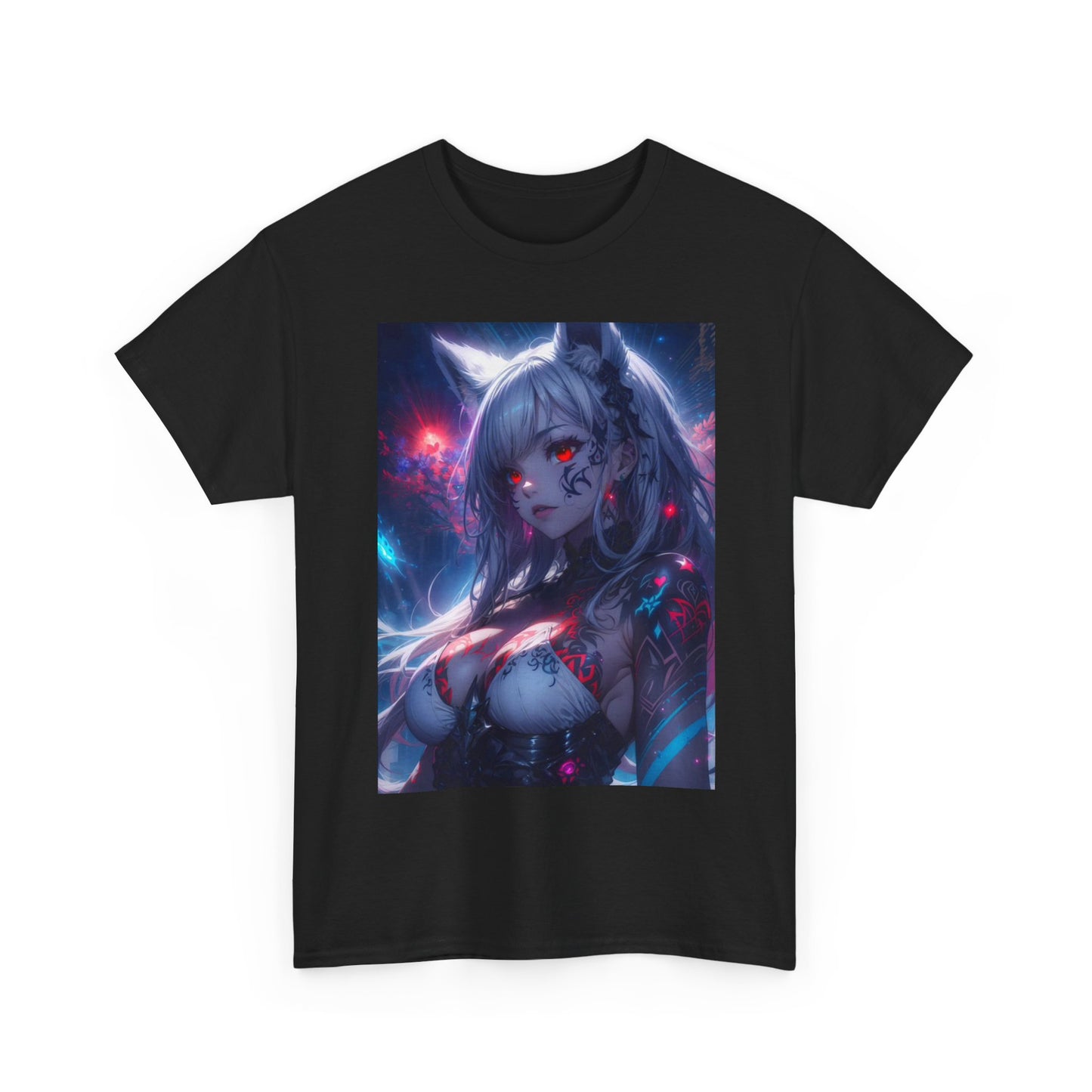 Waifu Anime T-shirt Girl Graphic Cartoon Retro Gaming Unisex Heavy Tee Game