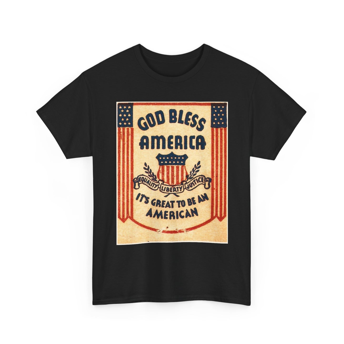 God Bless America Graphic T Shirt NEW Unisex Heavy Cotton Tee