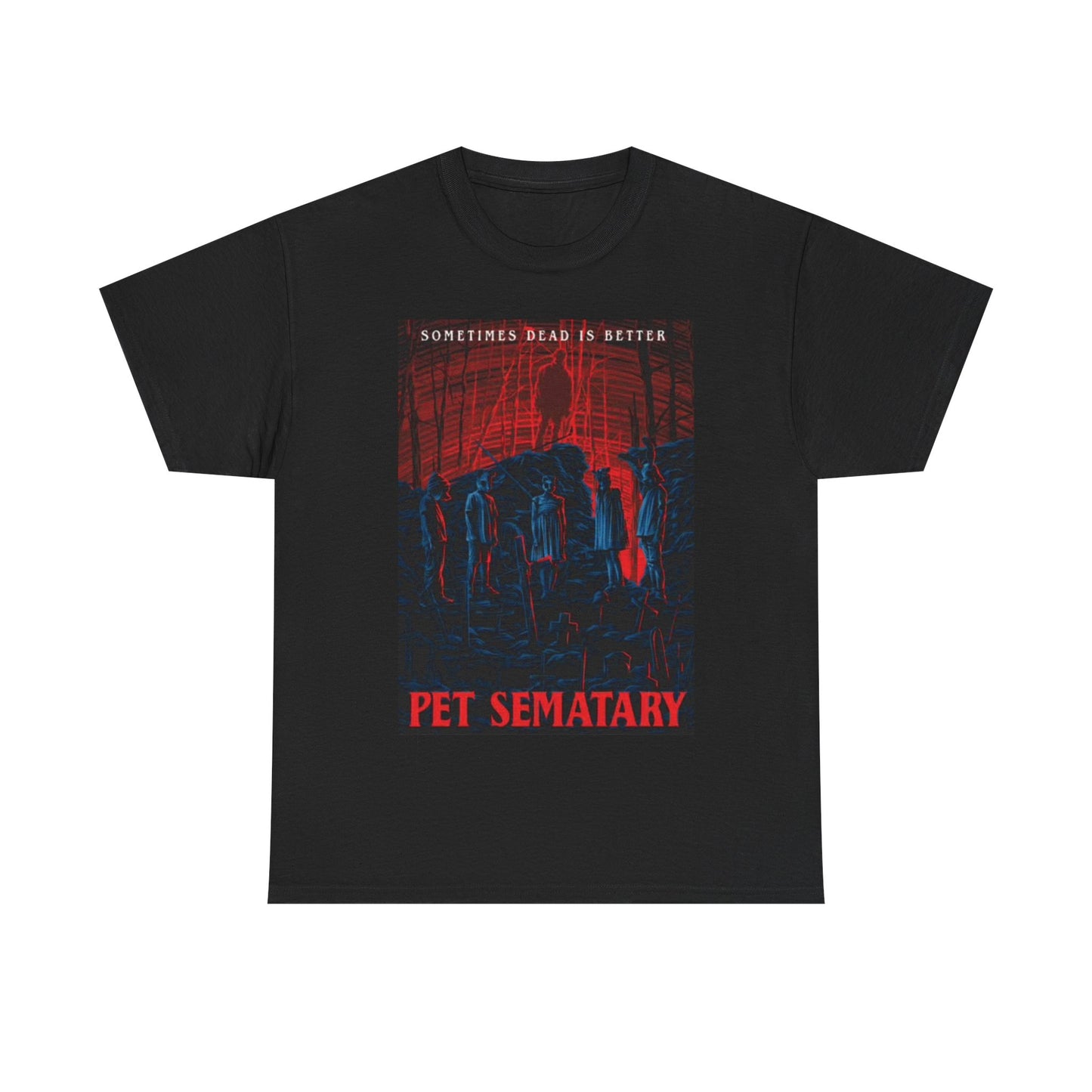 Pet Sematary T Shirt Retro Movie Poster Horror King Scary Unisex Heavy Cotton